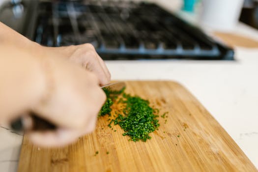 Indoor herb garden in a tiny home