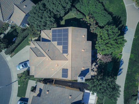 solar panels on a tiny home roof