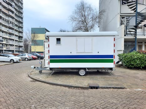 Tiny house on a trailer ready for transport