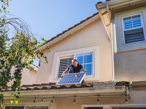 solar panels on a tiny home