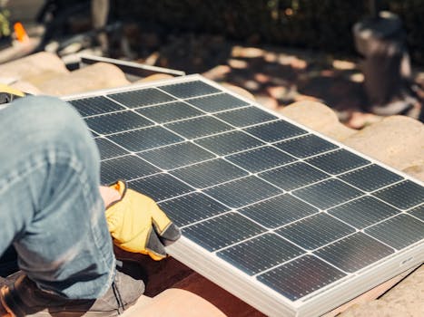 solar panels on a tiny house