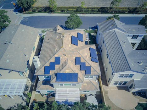 solar panels installed on a tiny home roof