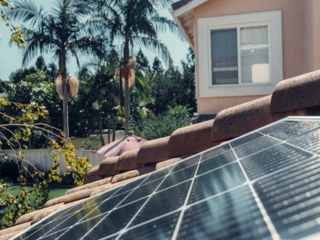 solar panels installed on a tiny home roof