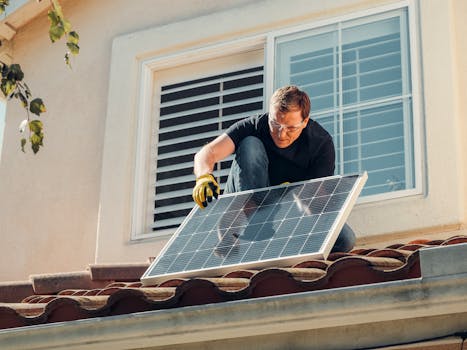 Eco-friendly tiny home with solar panels