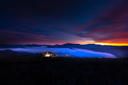 beautiful tiny house in a serene landscape