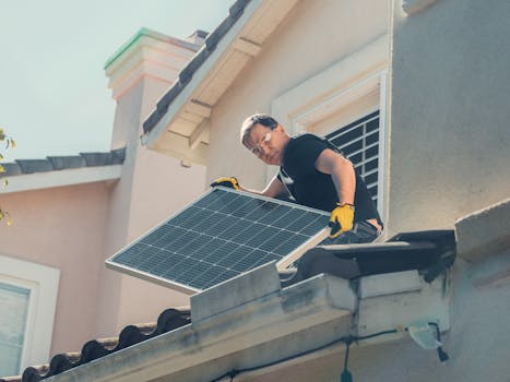 solar panels on a tiny house roof