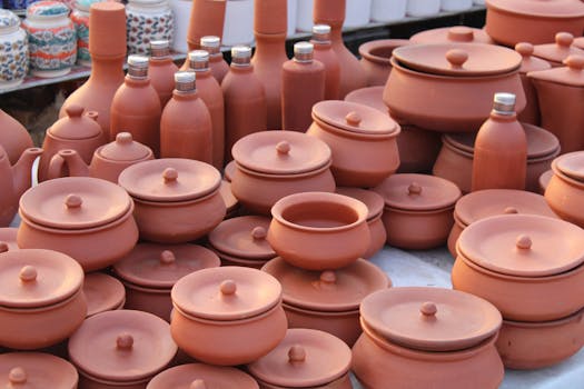 crafts displayed on a table